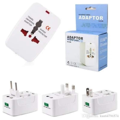 Picture of Universal Travel Adapter All in One | International Multi Plug | 150+ Countries | Surge Protection | Safety Shutter White