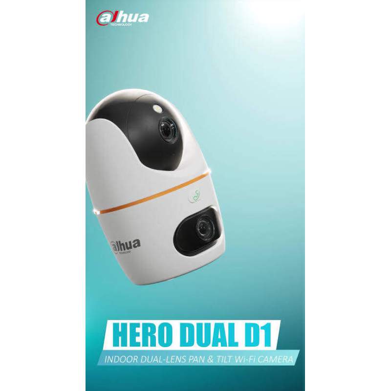 Picture of Dahua Hero H3D-3F 3+3MP / H5D-5F 5+5MP Dual Lens WiFi IP Camera | Full Color Night Vision | AI Human & Pet Detection | Dual Band WiFi 2.4G/5G | Auto Tracking | Two-Way Audio | Indoor CCTV Camera 