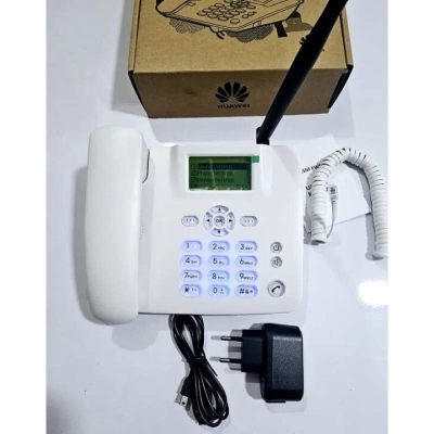 Picture of Huawei F316 GSM Desk Phone | Single SIM Wireless Land Phone | 2000mAh Battery | LCD Display | Caller ID | SMS Support | Call Forwarding | Home & Office Phone White