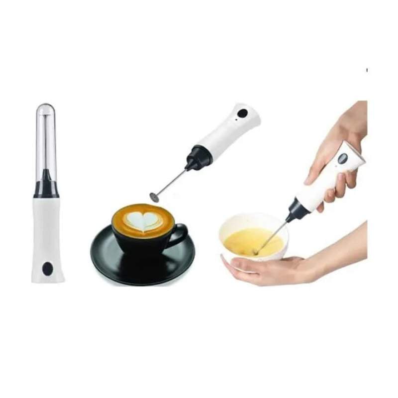 Picture of Hand Liquid Mixer And Coffee Maker Juice Maker Rechargeable-White - Coffee Mixer White