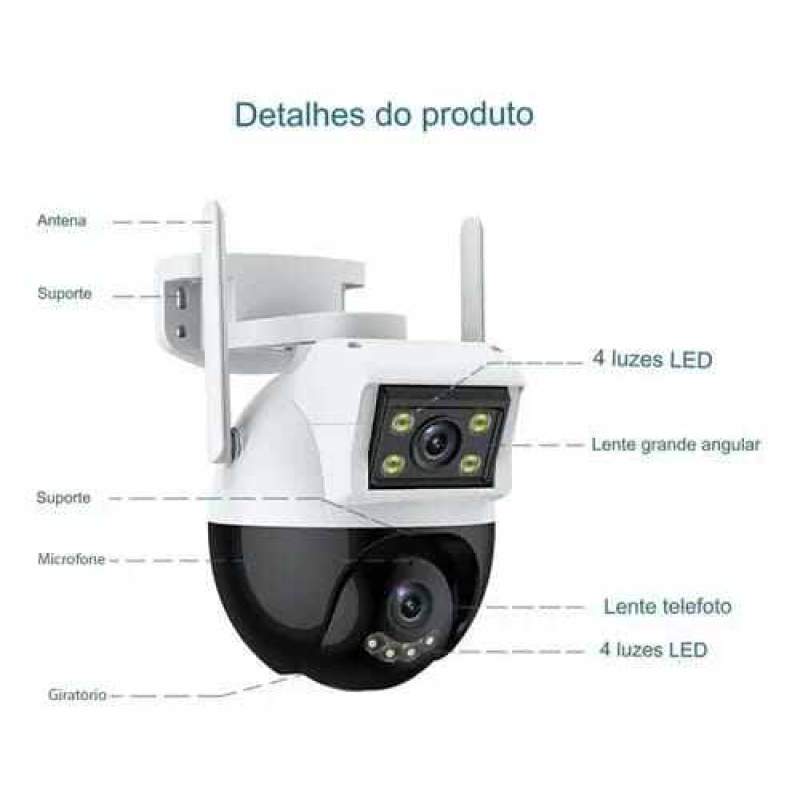 Picture of Dual Lens Mini Ip Camera White & black