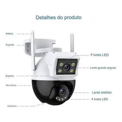 Picture of Dual Lens Mini Ip Camera White & black