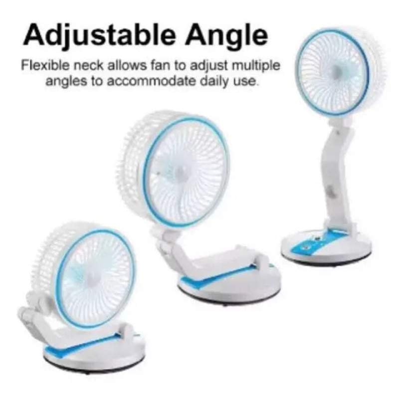 Picture of New Rechargeable LR Folding Table Fan with Led Light Multicolor