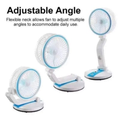 Picture of New Rechargeable LR Folding Table Fan with Led Light Multicolor