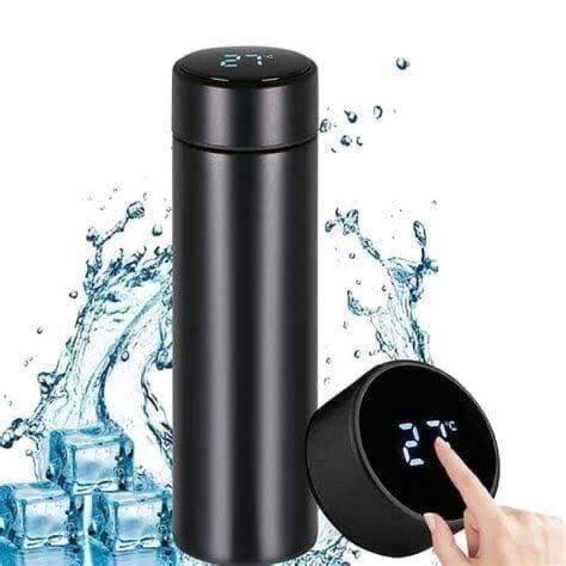Picture of 500ML Smart LED Temperature Display Vacuum Flask | 304 Stainless Steel Thermos Bottle | Hot & Cold Insulated Water Bottle | Coffee Travel Mug Black