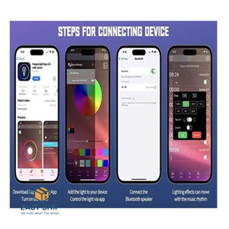 Picture of G63 Bluetooth Speaker Lamp | 3-in-1 Wireless Charger | RGB Night Light | Alarm Clock | APP Control | Bedside Smart Speaker 
