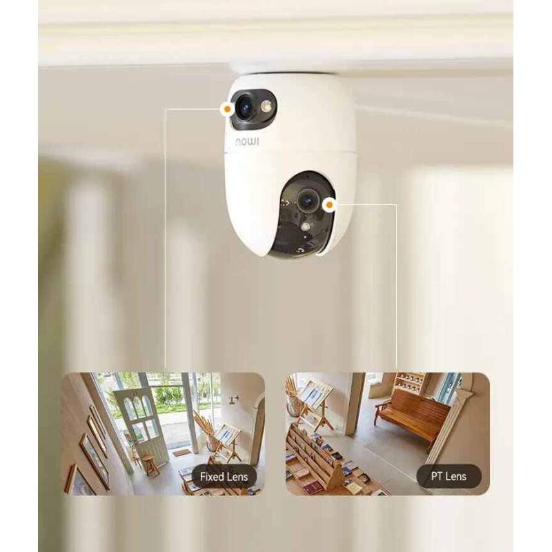 Picture of IMOU Ranger 2 Dual (3+3MP) Wi-Fi 6 Dual Lens Smart Security Camera | Dual Band | AI Human & Pet Detection | Video Calling | Full Color Night Vision White
