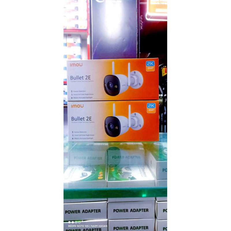 Picture of IMOU Bullet 2E (3.6mm) (3MP) Wi-Fi Bullet IP Camera | Smart Color Night Vision | AI Human Detection | IP67 Weatherproof | Built-in Spotlight White