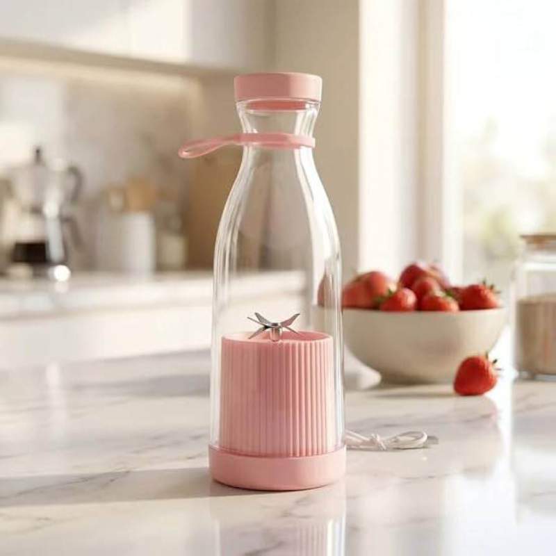 Picture of Electric Portable Mini Juicer Bottle | USB Rechargeable Personal Blender | 350ML Smoothie Maker | 6 Blade Fruit Juicer Cup | Wireless Portable Blender Multicolor