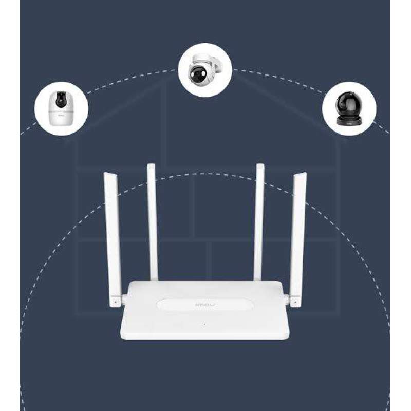 Picture of IMOU HR12F AC1200 Dual Band Wi-Fi Router | 1200Mbps | Dual Band 2.4GHz & 5GHz | IPTV Support | Imou Wi-Fi Auto Sync White