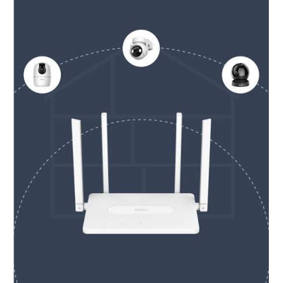 Picture of IMOU HR12F AC1200 Dual Band Wi-Fi Router | 1200Mbps | Dual Band 2.4GHz & 5GHz | IPTV Support | Imou Wi-Fi Auto Sync White