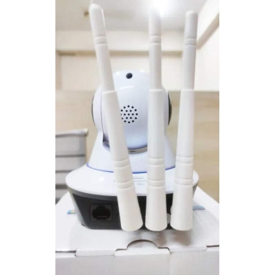 Picture of Q5 Three Antenna Robot WiFi IP Camera 2MP 1080P | 360° PTZ | Two-Way Audio | Night Vision | Motion Detection | V380 AppQ5 Three Antenna Robot WiFi IP Camera 2MP 1080P | 360° PTZ | Two-Way Audio | Night Vision | Motion Detection | V380 App White
