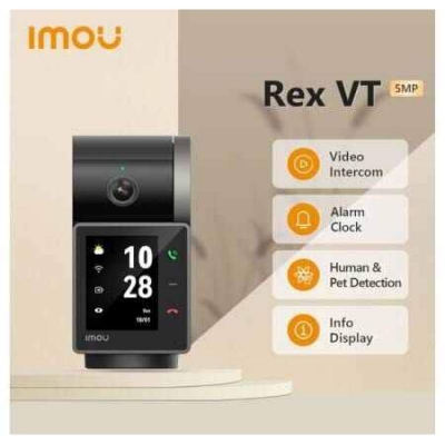 Picture of IMOU Rex VT 5MP 3K WiFi IP Camera | One-Touch Video Call | AI Human & Pet Detection | 360° Pan Tilt | Two-Way Audio | Indoor CCTV 