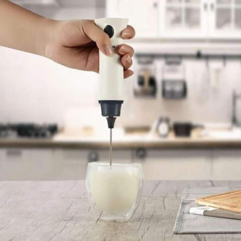 Picture of Hand Liquid Mixer And Coffee Maker Juice Maker Rechargeable-White - Coffee Mixer White