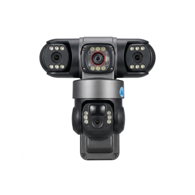 Picture of 4G 3 Lens Solar 72H battery backup outdoor Ip Camera Black
