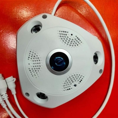 Picture of Q8 VR Cam 3MP Outdoor WiFi IP Camera | 360° Panoramic | Two-Way Audio | Color Night Vision | Motion Detection | Waterproof CCTV White