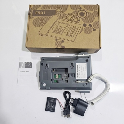 Picture of Huawei F501 GSM Fixed Wireless Desk Phone | Single SIM | Large LCD Display | Speakerphone | SMS Support | 3000mAh Battery | GSM Landline Phone White