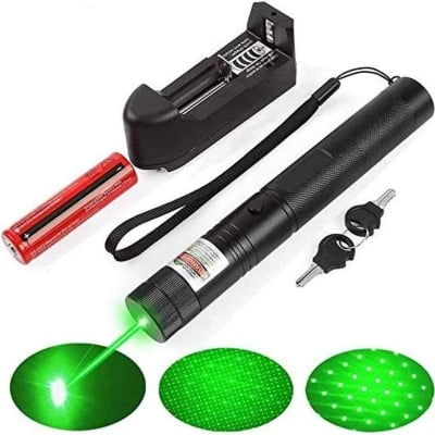 Picture of Rechargeable Laser Pointer Laser light Adjustable Focus (Professional)-Black