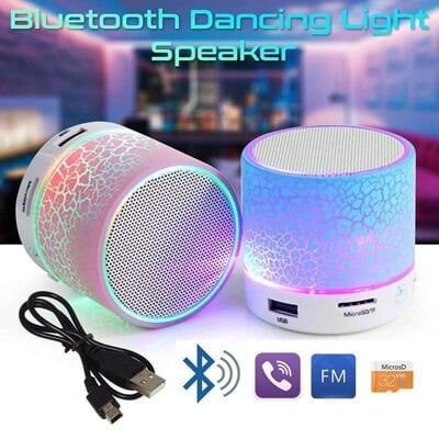 Picture of Portable Mini Wireless Bluetooth Speaker with colorful LED-Violet