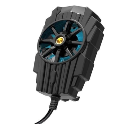 Picture of Mobile Phone Cooler G-6 live radiator Phone Cooler G-6  for Gaming Fast Running Noiseless Mobile Phone Cooling Fan for Live Streaming PUBG TikTok Outdoor Vlog-Black