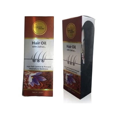 Picture of Saffron Infused Hair Oil 200ml For Healthy Hair Growth Strengthens Hair From Root To Tip Suitable For Regular Scalp Massage