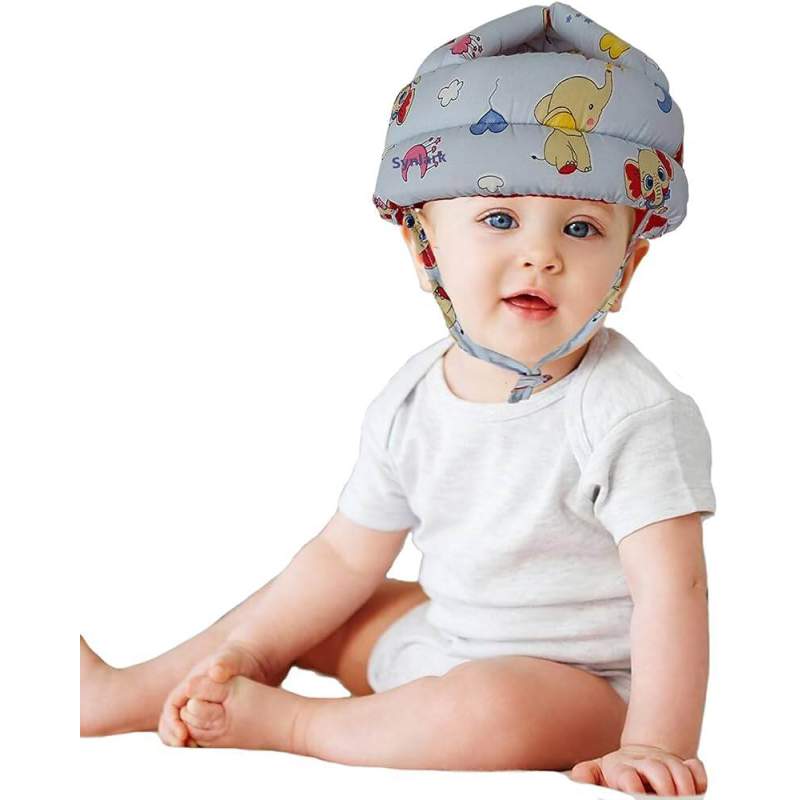 Picture of Baby Safety Helmet, Infant Baby Head Protector, Adjustable Protection Cap for Toddler Infant, Baby Crawling Walking Helmet, Safety Soft Headguard Hat for Baby Learning to Walk-Multicolor