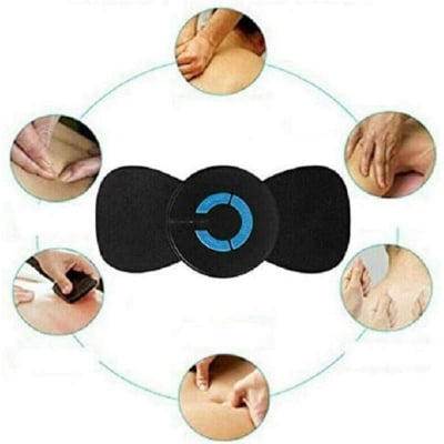 Picture of Mini Electric Neck Back Massager Cervical Massage Patch Stimulator EMS 6 Modes Muscle Relief Pain Relaxation Shoulder Instrument-Black
