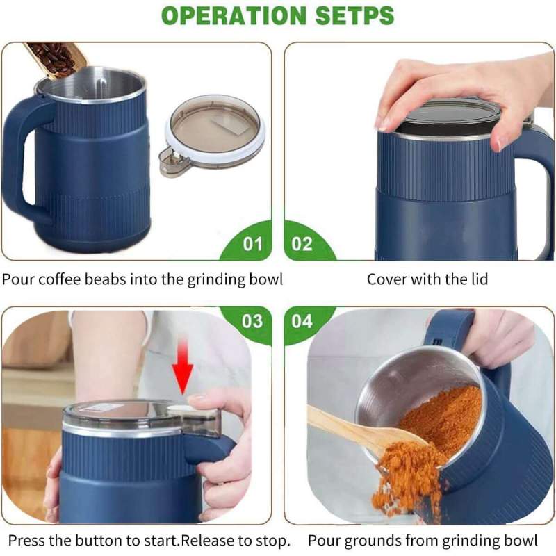 Picture of Multifunctional Smart Electric Grinder Machine or Coffee grinder-Blue
