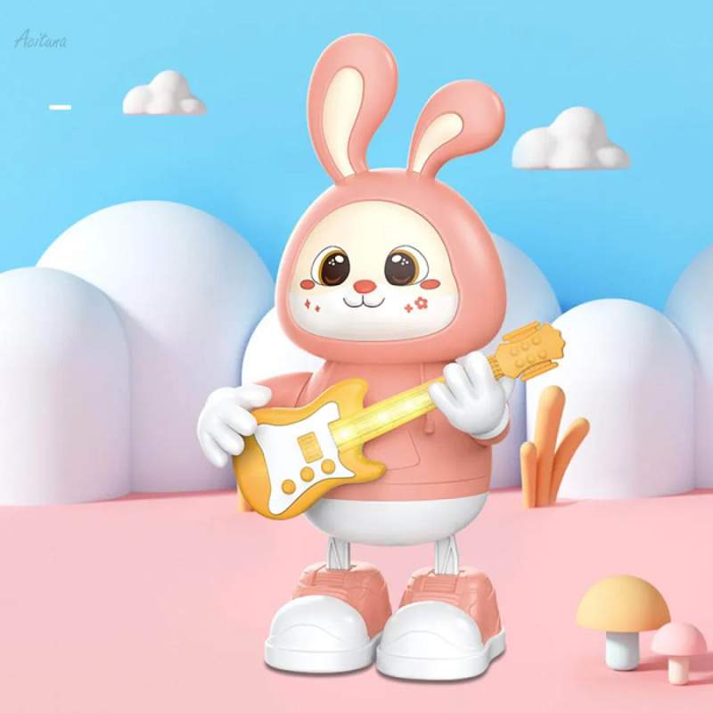 Picture of Rabbit Guitarist Dance Bunny Toy-Pink