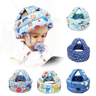Picture of Baby Safety Helmet, Infant Baby Head Protector, Adjustable Protection Cap for Toddler Infant, Baby Crawling Walking Helmet, Safety Soft Headguard Hat for Baby Learning to Walk-Multicolor