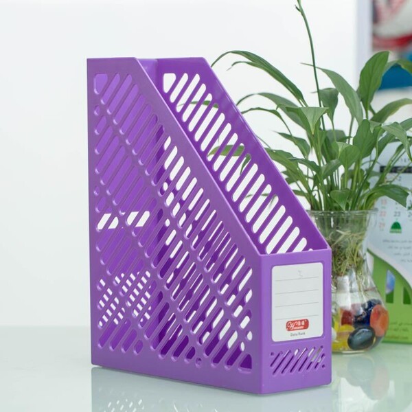 Picture of Good Lucktm Single File Holder (Document Magazine File Organizer) - Blue