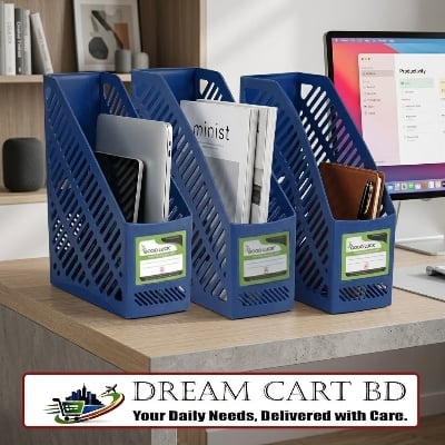 Picture of Good Lucktm Single File Holder (Document Magazine File Organizer) - Blue