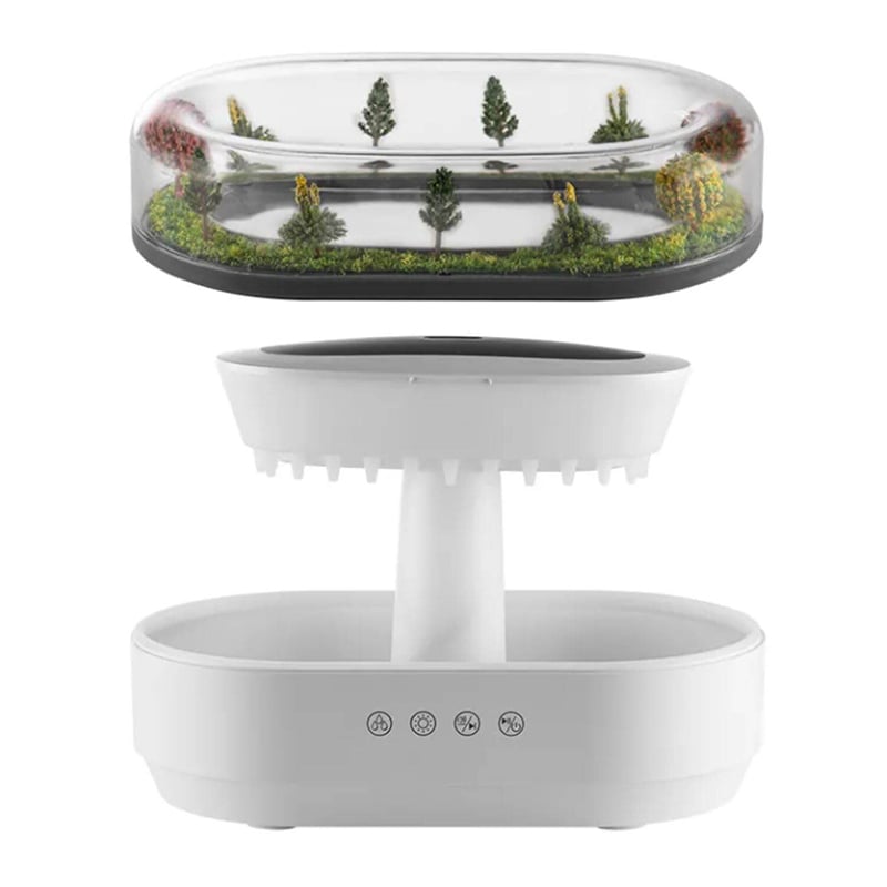 Picture of Rain Cloud Aroma Diffuser Small Air Humidifiers Water Drip Micro Landscape Essential Oils Ultrasonic Diffuser With 7 Night Light Landscape Essential