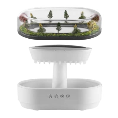 Picture of Rain Cloud Aroma Diffuser Small Air Humidifiers Water Drip Micro Landscape Essential Oils Ultrasonic Diffuser With 7 Night Light Landscape Essential