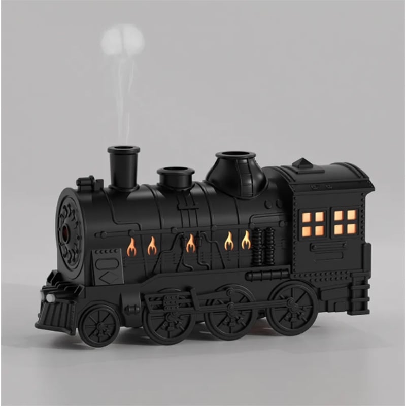 Picture of Creative Train Spit Ring Ultrasonic Air Humidifier Aromatherapy Home Bedroom Creative Essential Oil Burner Diffuser