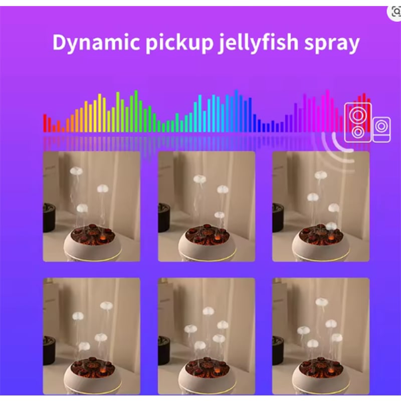 Picture of Dynamic Jellyfish Humidifier, 7 Colors LED Lights 250ml Essential Oil Diffuser,Remote Control Humidifier for Bedroom & Office
