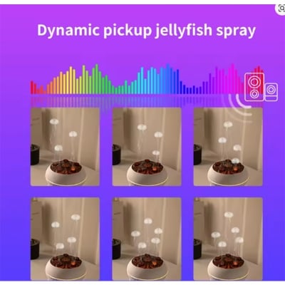 Picture of Dynamic Jellyfish Humidifier, 7 Colors LED Lights 250ml Essential Oil Diffuser,Remote Control Humidifier for Bedroom & Office