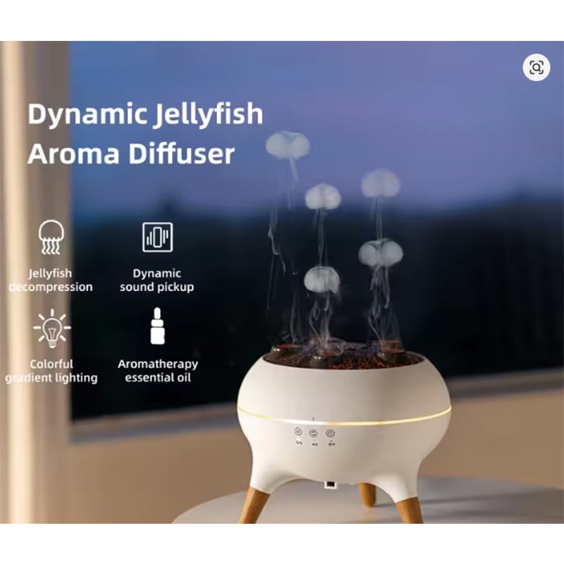Picture of Dynamic Jellyfish Humidifier, 7 Colors LED Lights 250ml Essential Oil Diffuser,Remote Control Humidifier for Bedroom & Office