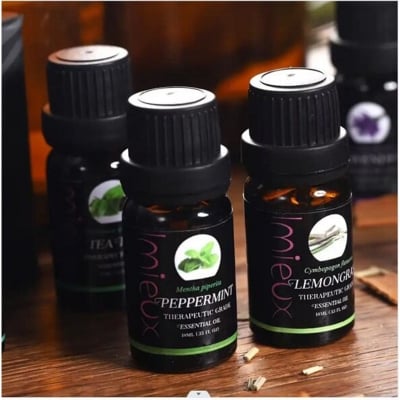 Picture of Essential Oils, Water Soluble Essential Oils Set for Humidifier, Diffusers and Home Premium Aromatherapy Oil Gift 6x10ML (Lavender, Tea Plant, Peppermint, Sweet Orange, Lemon Grass, Eucalyptus)-Multicolor