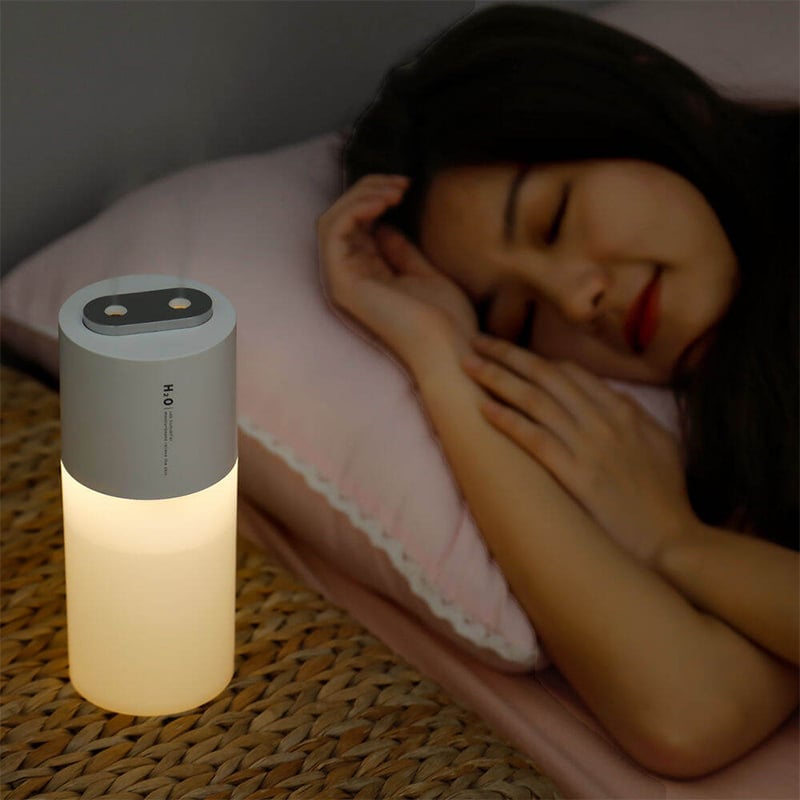 Picture of Labymos DQ-110 400ML Double Spray Small Humidifier for Bedroom, Mini Humidifier for Plant, Desk,Plant Humidifier with Double Spray, Portable Double Jet Humidifier for Indoor Office, Car, White