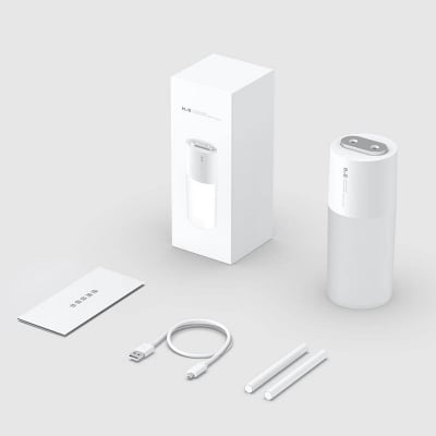 Picture of Labymos DQ-110 400ML Double Spray Small Humidifier for Bedroom, Mini Humidifier for Plant, Desk,Plant Humidifier with Double Spray, Portable Double Jet Humidifier for Indoor Office, Car, White