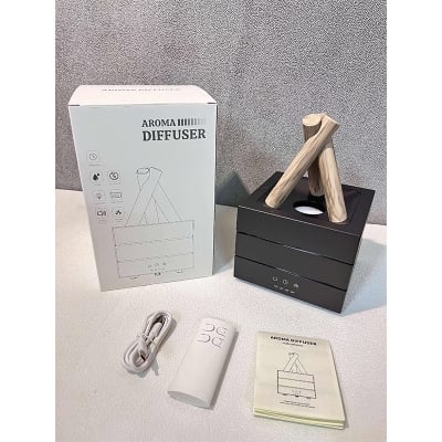 Picture of Simulated Colorful Flame Bonfire Atmosphere Night Light with Air Humidifier Remote Control Home Essential Oil Aroma Diffuser