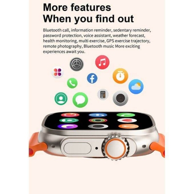 Picture of MVP-110 Ultra 2 3 Magnetic Charging Smart Watch Set Free with Dual Strap Montre Intelligente Reloj Inteligente  for Men Women, 1.69 HD Screen Activity Tracker Smartwatch, Fitness Tracker with Heart RateSleep Monitor, 25 Sport Modes IP68 Waterproof, Pedome