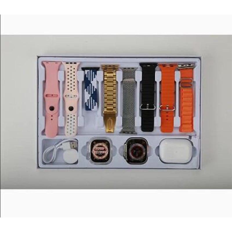 Picture of Use-9 Ultra 10 in 1 Smart Watch Bluetooth Earphone Watch Wireless Earphone Set 49mm Full Touch Screen Plusera Inteligente Reloj Smartwatches  for Men Women, HD Screen Activity Tracker Smartwatch, Fitness Tracker with Heart RateSleep Monitor, 25 Sport-Multicolor