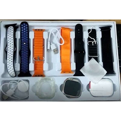 Picture of Use-9 Ultra 10 in 1 Smart Watch Bluetooth Earphone Watch Wireless Earphone Set 49mm Full Touch Screen Plusera Inteligente Reloj Smartwatches  for Men Women, HD Screen Activity Tracker Smartwatch, Fitness Tracker with Heart RateSleep Monitor, 25 Sport-Multicolor