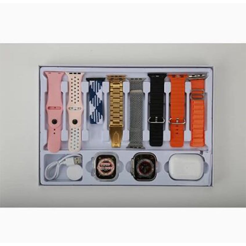 Picture of Use-9 Ultra 10 in 1 Smart Watch Bluetooth Earphone Watch Wireless Earphone Set 49mm Full Touch Screen Plusera Inteligente Reloj Smartwatches  for Men Women, HD Screen Activity Tracker Smartwatch, Fitness Tracker with Heart RateSleep Monitor, 25 Sport-Multicolor
