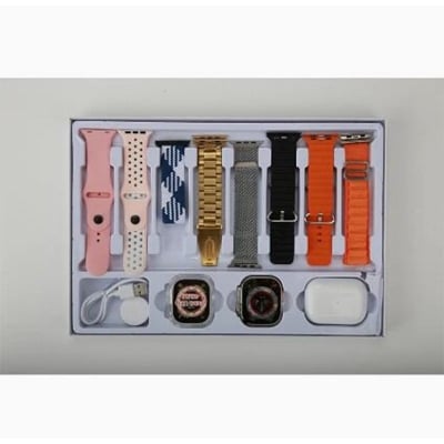 Picture of Use-9 Ultra 10 in 1 Smart Watch Bluetooth Earphone Watch Wireless Earphone Set 49mm Full Touch Screen Plusera Inteligente Reloj Smartwatches  for Men Women, HD Screen Activity Tracker Smartwatch, Fitness Tracker with Heart RateSleep Monitor, 25 Sport-Multicolor