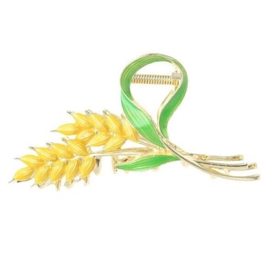 Picture of Shark Alloy Clip Wheat Ear Design ~ Sense Hairpin Women's Summer Large Elegant Back Head Hair Clip Headwear Clip