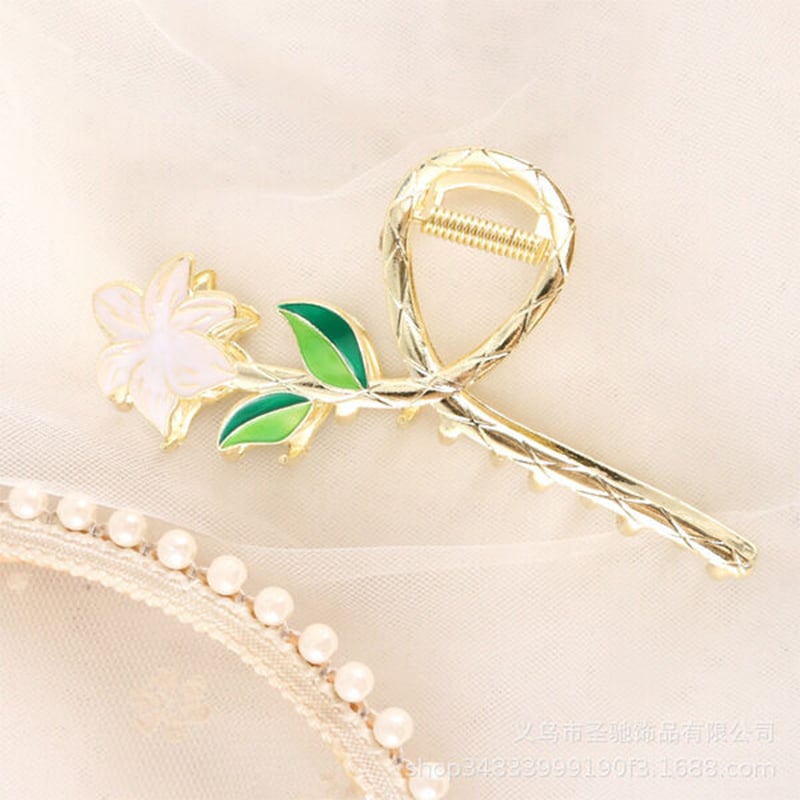 Picture of Shark Alloy Clip Wheat Ear Design ~ Sense Hairpin Women's Summer Large Elegant Back Head Hair Clip Headwear Clip