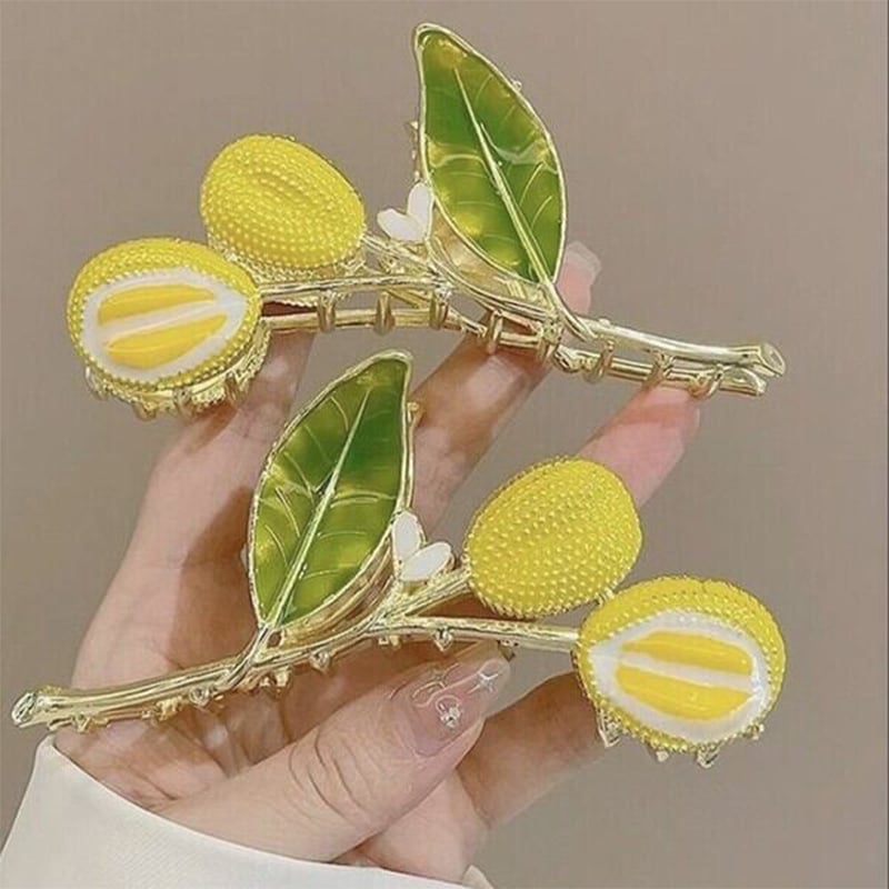 Picture of Sweet & Cute Durian Drip Alloy Claw Hair Clip – Large Shark Clip for Kids & Girls